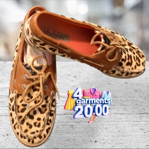 Sperry Shoes - Sperry top sider leopard print size 7